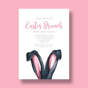Invitación Gracioso Bunny Ears Easter Brunch