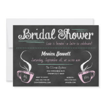 Gracioso café Chalkboard Bridal Shower