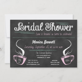Invitación Gracioso café Chalkboard Bridal Shower