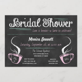 Invitación Gracioso café Chalkboard Bridal Shower