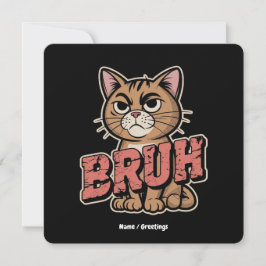 Invitación Gracioso Cat Bruh Meme Humor Gráfico Cat Lover Gif