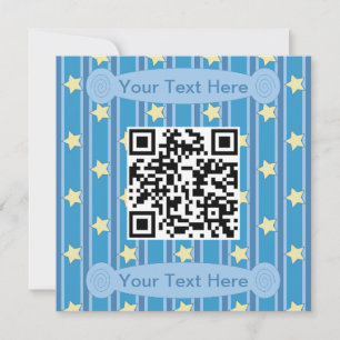 Invitación Gracioso código QR de estrella amarilla