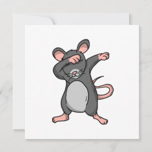Invitación Gracioso Dabbing Rat Dab Dance Mouse Lover Regalo