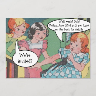 Invitación Gracioso Fiesta de historietas de Personalizado re