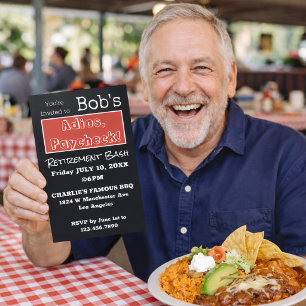 Invitación Gracioso, Fiesta de Jubilación Paycheck Dad