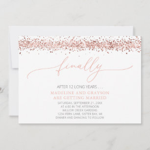 Invitación Gracioso finalmente de casarse con un Boda casual