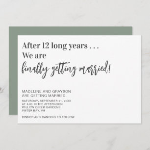 Invitación Gracioso finalmente de casarse con un Boda casual
