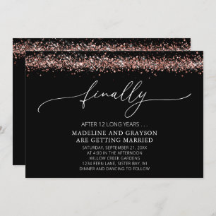 Invitación Gracioso finalmente de casarse con un Boda casual