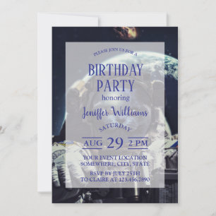 Invitación Gracioso gato astronauta de Shorthair en el espaci