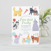 Gracioso Gatos Perros Purr-fect Birthday Pawty