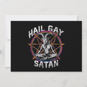 Invitación Gracioso Hail Gay Satan Gótico LGBT Gay Pride Baph