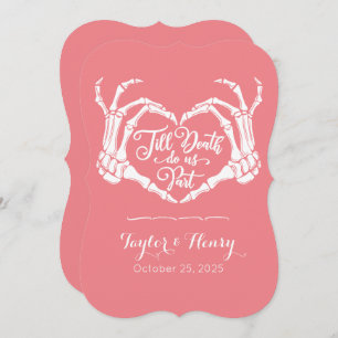 Invitación Gracioso hasta la muerte nos invitan a la boda Fie