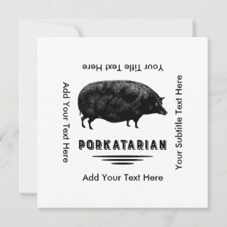 Invitación Gracioso Humor de Tejido de Cerdo Vintage