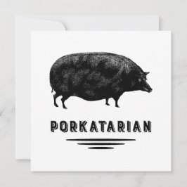 Invitación Gracioso Humor de Tejido de Cerdo Vintage