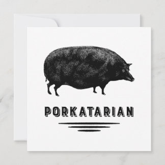 Invitación Gracioso Humor de Tejido de Cerdo Vintage