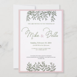 Invitación Gracioso jardín de soire en una mezcla de color ro