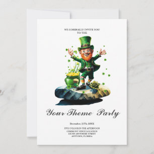 Invitación Gracioso leprechaun feliz