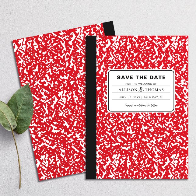 Invitación Gracioso maestro de bloc de notas rojo salve al Bo (Perfect for school teachers and anyone who appreciates a playful twist on tradition.)