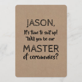 Invitación Gracioso maestro original de ceremonias