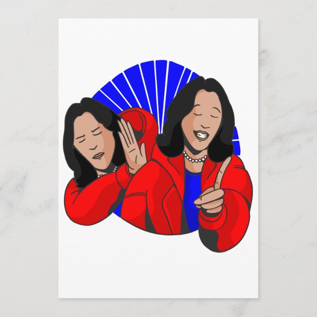 Invitación gracioso meme del vicepresidente kamala harris (Anverso)