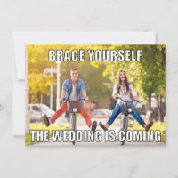 Gracioso Meme Style Photo Wedding Guardar la fecha