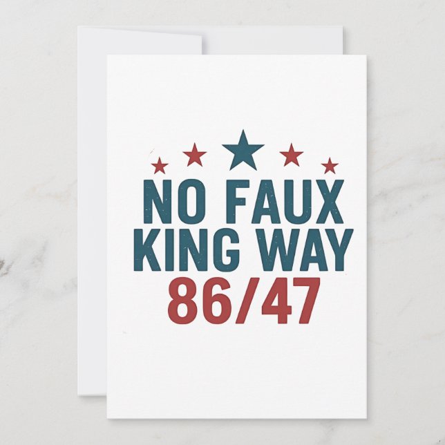 Invitación Gracioso No Faux King Way 86 47 4 De Julio (Anverso)