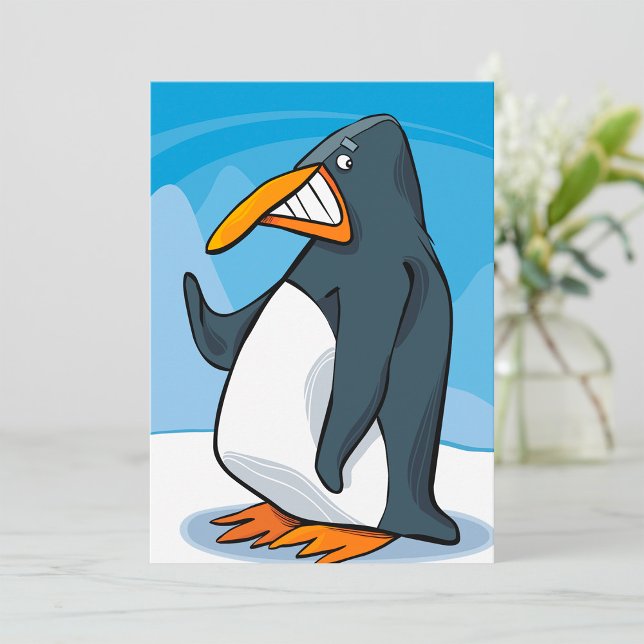 Invitación Gracioso Personalizado de Pingüinos Enfadados, Gua (Subido por el creador)