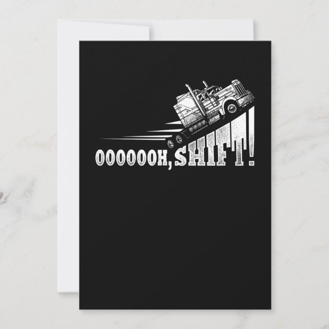 Invitación Gracioso regalo de camionero (Anverso)