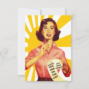 Invitación Gracioso retro serás mi