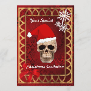 Invitación Gracioso santa gótica , Navidades