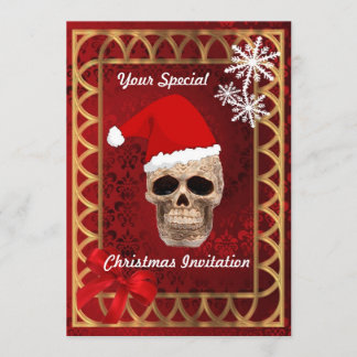 Invitación Gracioso santa gótica , Navidades