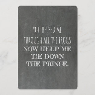 Invitación Gracioso Serás mi dama de honor