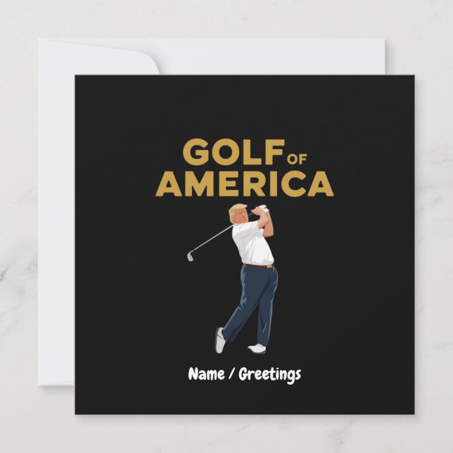 Invitación Gracioso y divertidísimo Golf de América Meme de T (Anverso)