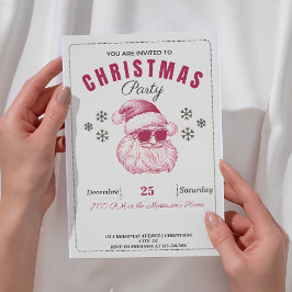 Invitación Graciosos Navidades de Santa invitan a las risas d
