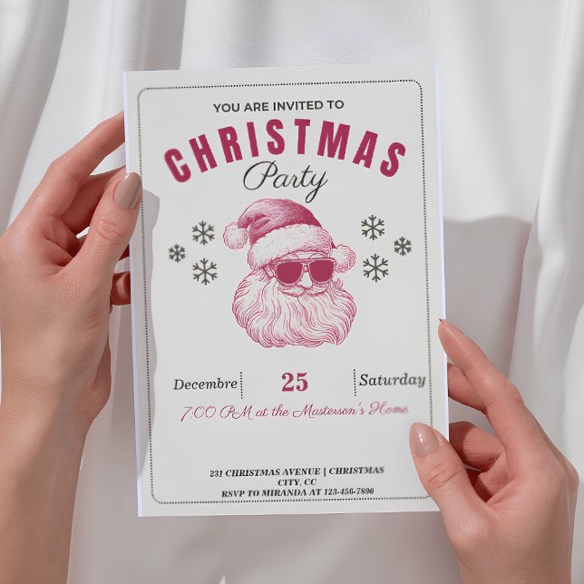 Invitación Graciosos Navidades de Santa invitan a las risas d (Subido por el creador)