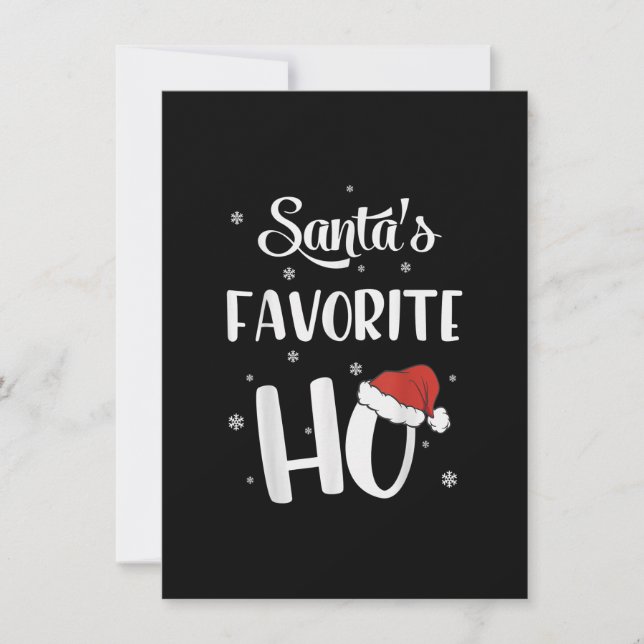 Invitación Graciosos Navidades regalos favoritos de Papá Noel (Anverso)