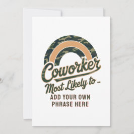 Invitación Graciosos Regalos De Trabajadores Más Probables: P