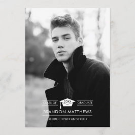 Invitación Grad Cap Photo Graduation