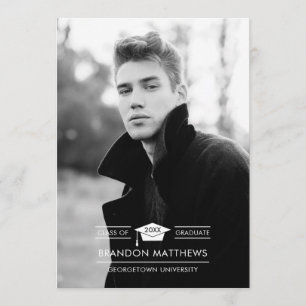 Invitación Grad Cap Photo Graduation