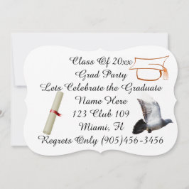 Invitación Grad Class Fancy Doves Peace Personaliza el nombre