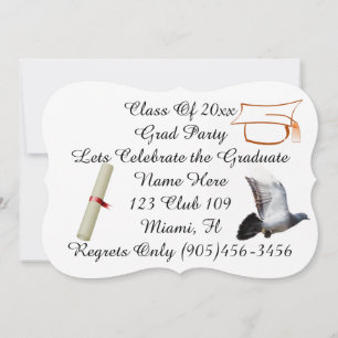 Invitación Grad Class Fancy Doves Peace Personaliza el nombre