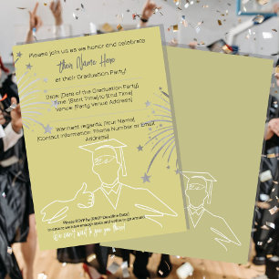 Invitación Grad fiesta de la celebración de la graduación uni