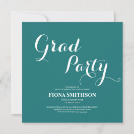 Invitación Grad Fiesta Plaza Verde Moderna