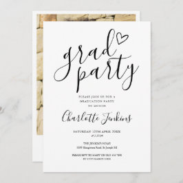 Invitación Grad Fiesta Script Partido de Graduación de Fotogr