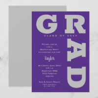 GRAD GRIS Negrita en Gradiente de Morado para Grad