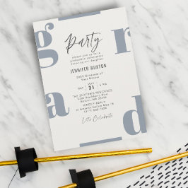 Invitación Grad Modern Purple & Beige Graduation Party Invita