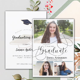 Invitación Grad Multi Photo Graduation Party 2025