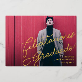 Invitación Grad Photo de felicitaciones en español