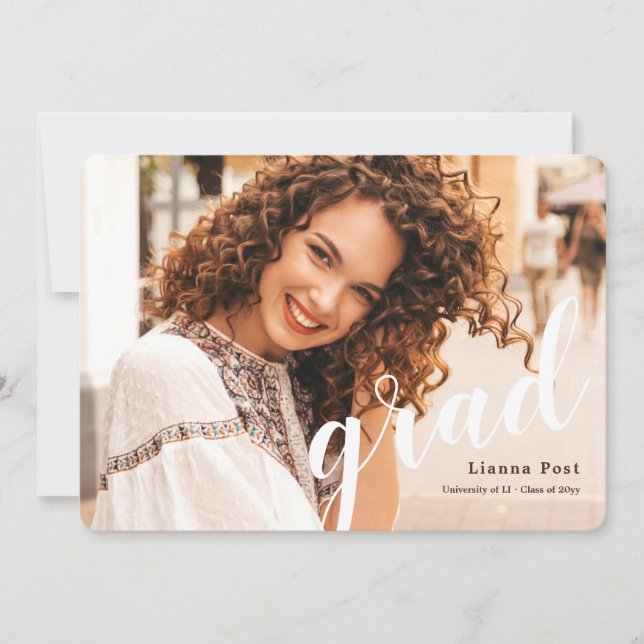 Invitación Grad Photo Graduation (Anverso)