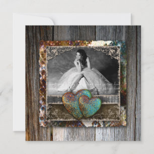 Invitación Grad Quinceañera Dulce 16 Vintage Casa de Campo